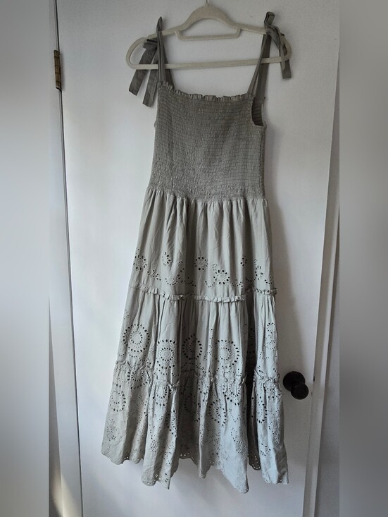 Sundayup Dresses & Skirts - SundayUp Sage Green Eyelet Dress